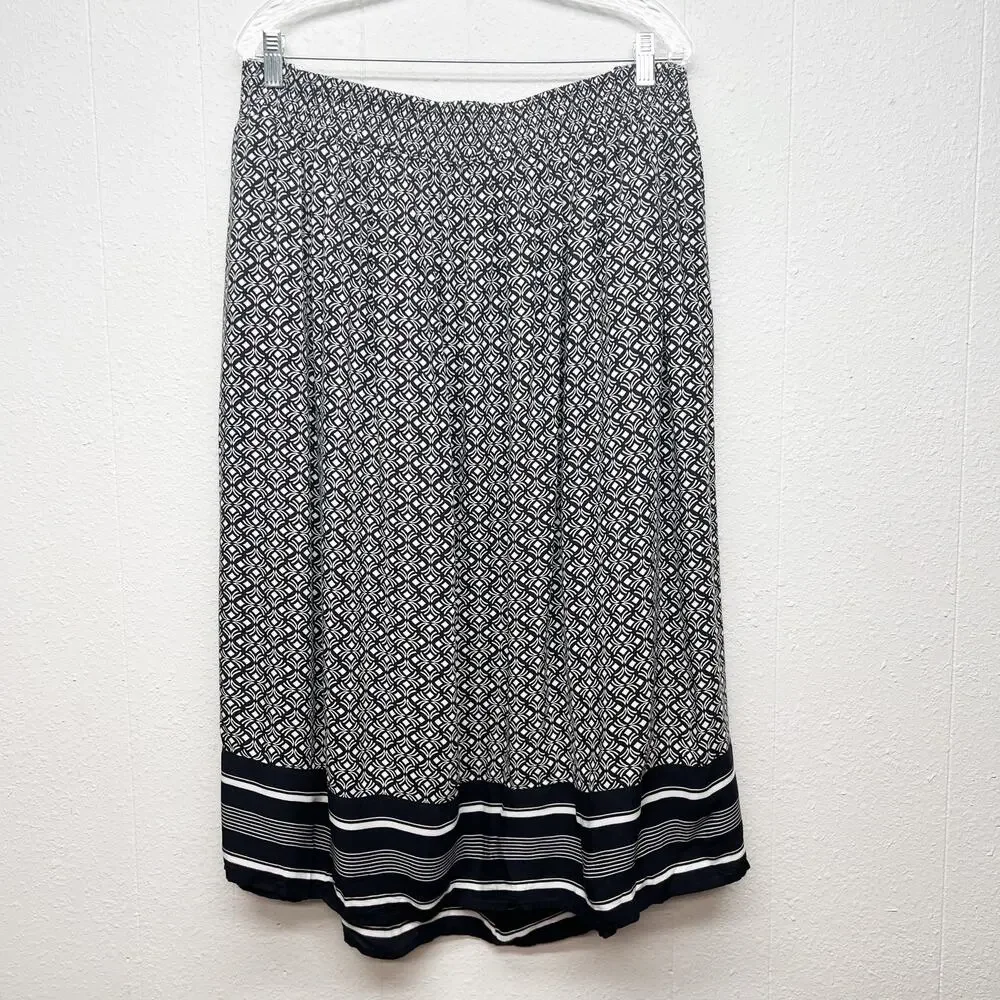 Croft & Barrow Pull On Women Skirt 3X Elastic Waist Side Pockets Casual Workwear